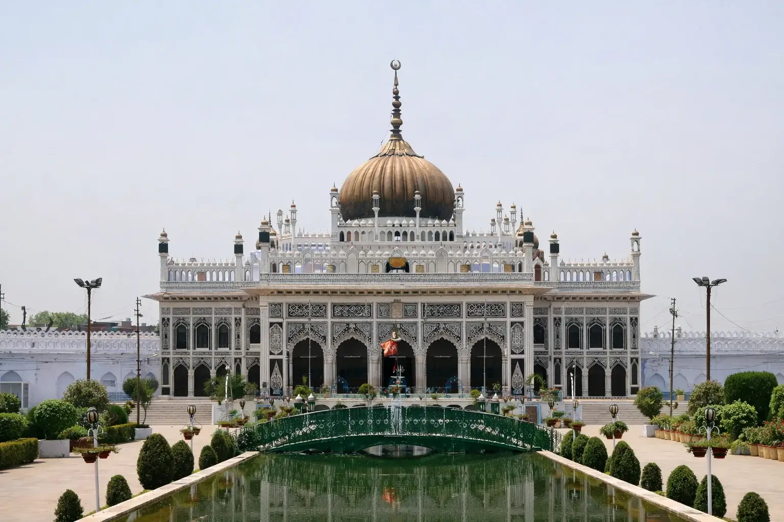 Chota Imambara (Palace of Lights) in Lucknow with ornate interiors and arches